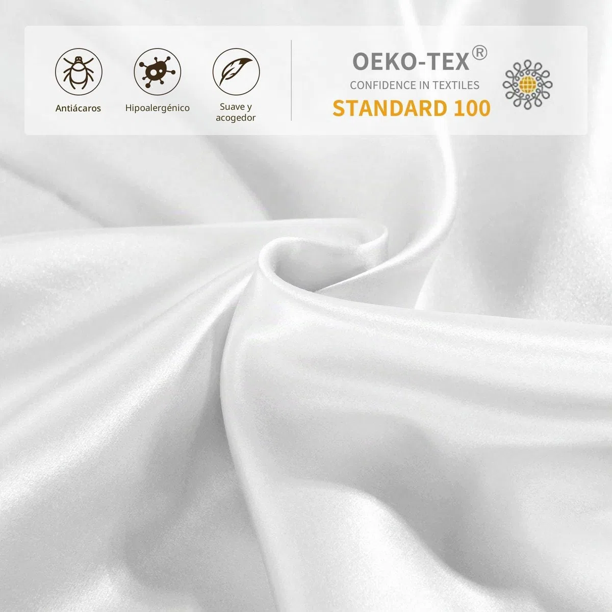 Fundas de Almohada de Seda 100% Morera Natural 20 Momme, Suaves y Cuidado de la Cabello Funda de Almohada de Seda 2 Piezas Blanco (50 * 90cm)