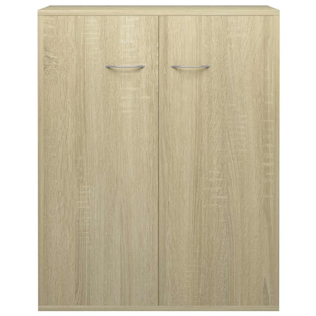 vidaXL Aparador Muebles de Cajones Almacenaje Buffet para Salón Comedor Dormitorio Casa Hogar Oficina de Madera Contrachapada Roble Sonoma 60x30x75 cm
