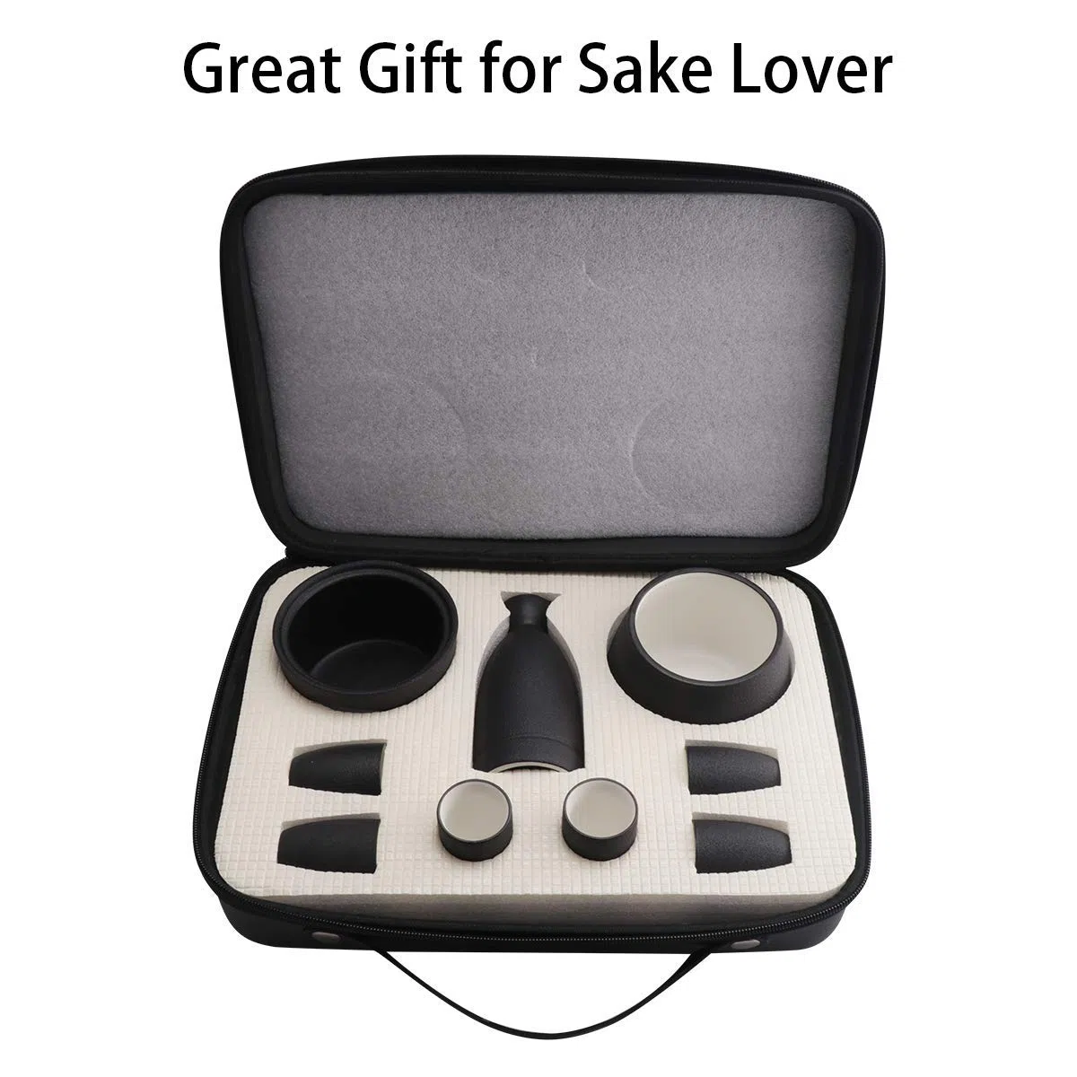 Juego de Tazas de Sake con Almacenamiento de cerámica más cálido Caja de Regalo Tradicional de Porcelana Juego de Bebida Caliente de cerámica Saki