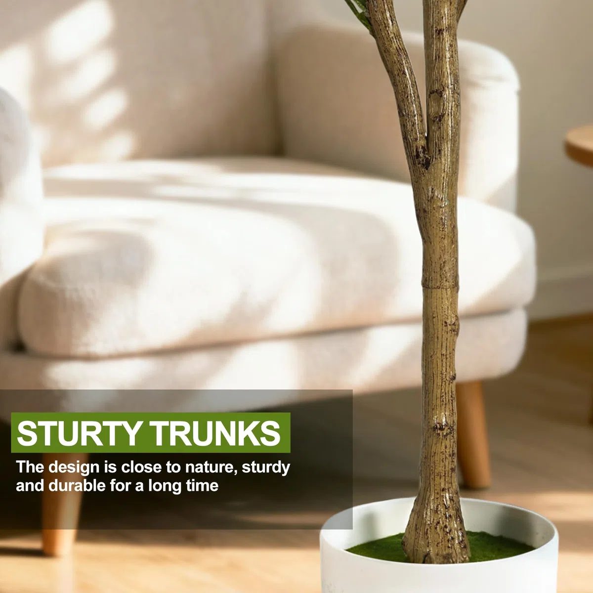 NZQXJXZ Olivo Artificial 180 cm con Luces, Plantas Artificiales Decorativas con Maceta y Cesta, Planta Artificial Grande con Tronco Natural y Frutos para Hogar Oficina