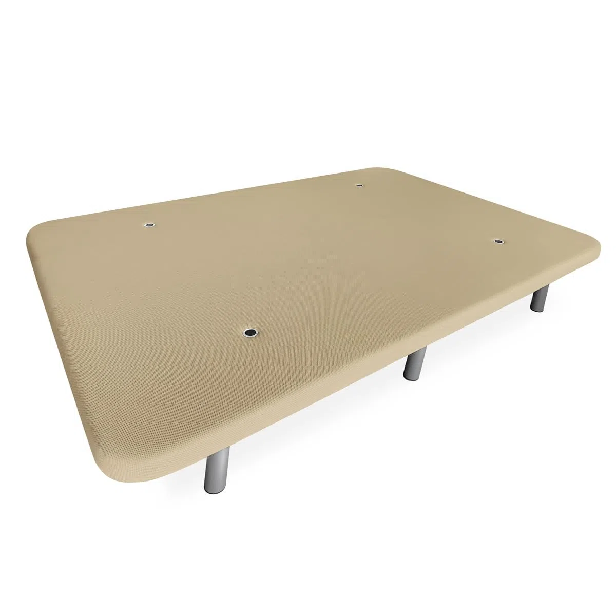 mattfy - Base Tapizada 3D Extra Reforzada, Gran Estabilidad, con Barras de Refuerzo y 6 Patas metálicas roscadas de 27cm, 150x190, Beige