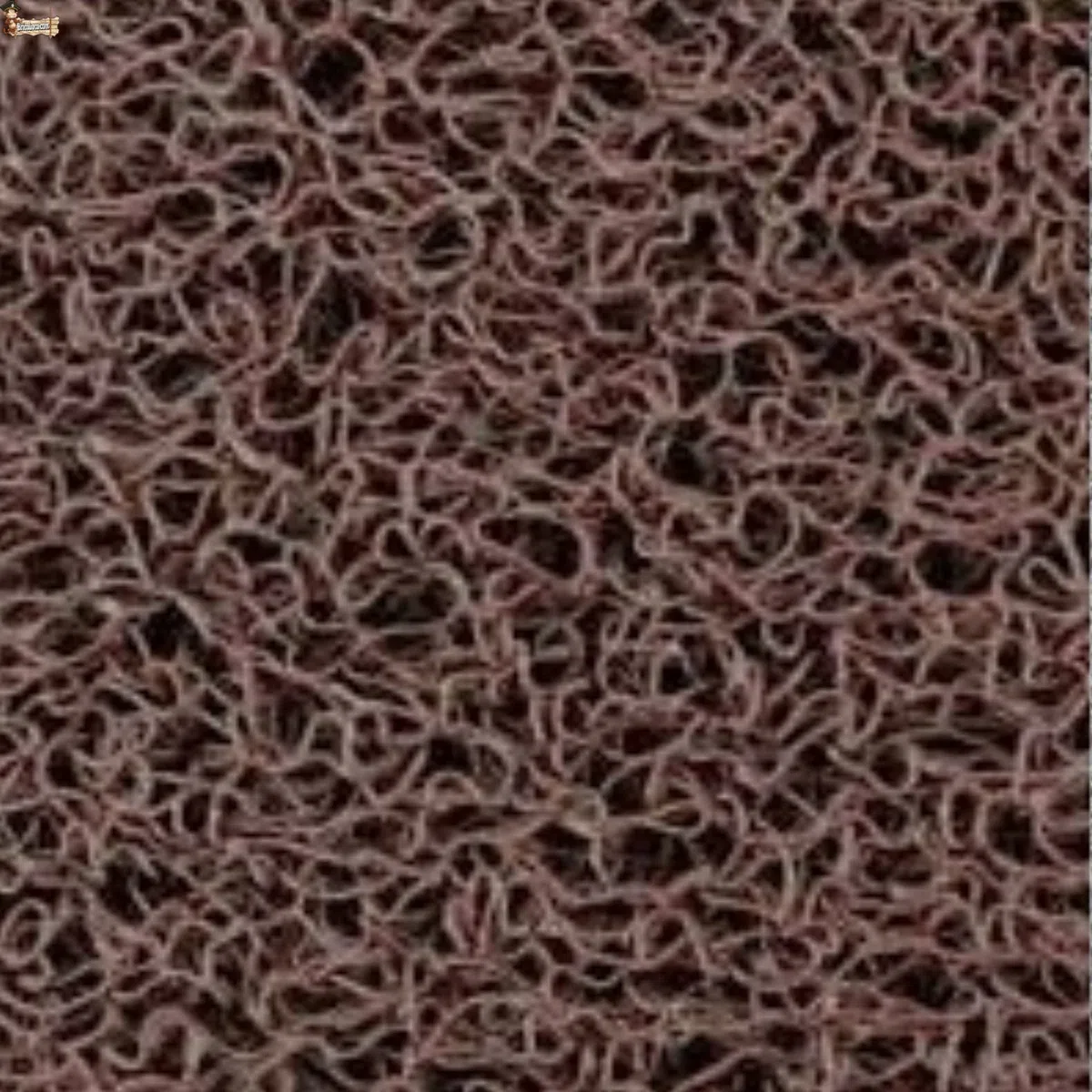 BricoLoco.com Felpudo Entrada casa, terraza. Goma Rizo Exterior o Interior. Marrón. por Metros o Rollo. Ancho 1,20 MTS. x 1 MT. Espesor 10 mm. con Base. Alfombra Vinilo rizos. (1 Metro, Marrón)