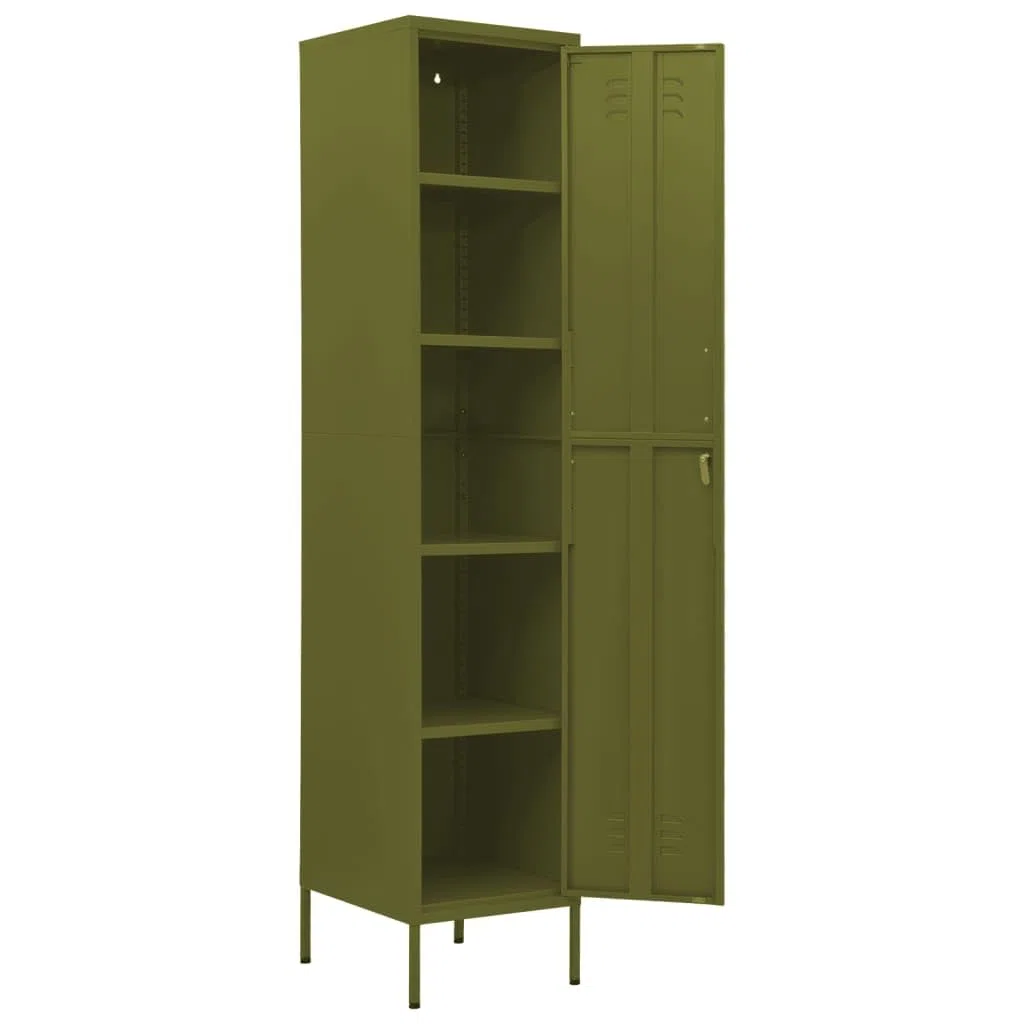 Armario taquilla de Acero Verde Oliva 35x46x180 cm