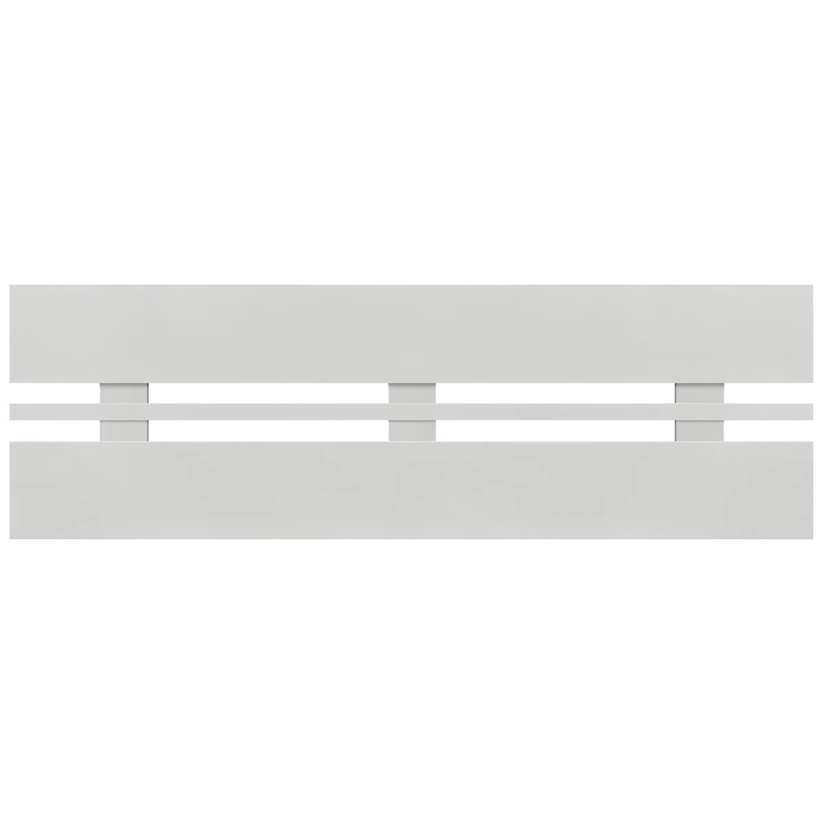 DHOME Cabecero de Madera reciclada DM Horizontal Ancho Cama Palets Herrajes incluidos (135x46 Horizontal Ancho, Blanco)