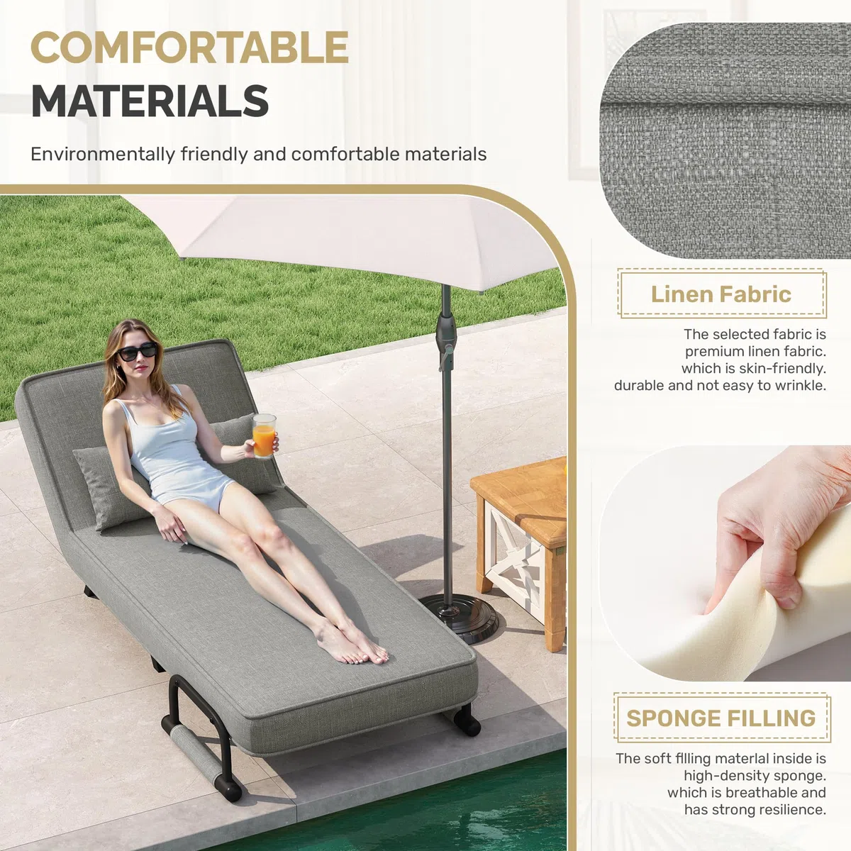 Hawthyhome Sillón Cama 4 en 1, sofá Cama, Cama para Invitados Que Ahorra Espacio, sillón Relax con Respaldo Ajustable, Capacidad de Carga de 150 kg, Gris Oscuro
