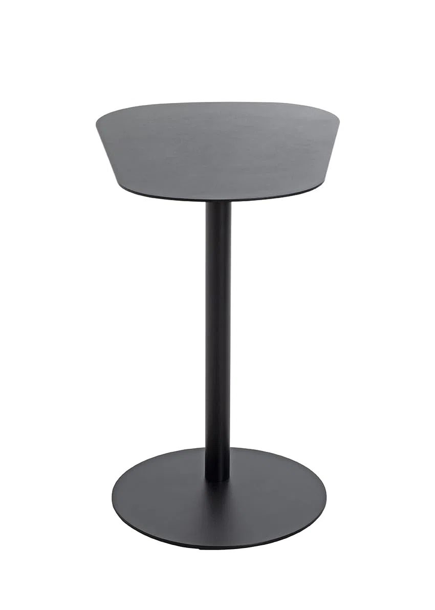 HAKU Mesa Auxiliar de Metal Negro, Mesa de Centro pequeña - Dimensiones: An 53 x Al 60 x Pr 38 cm Estilo: Moderno