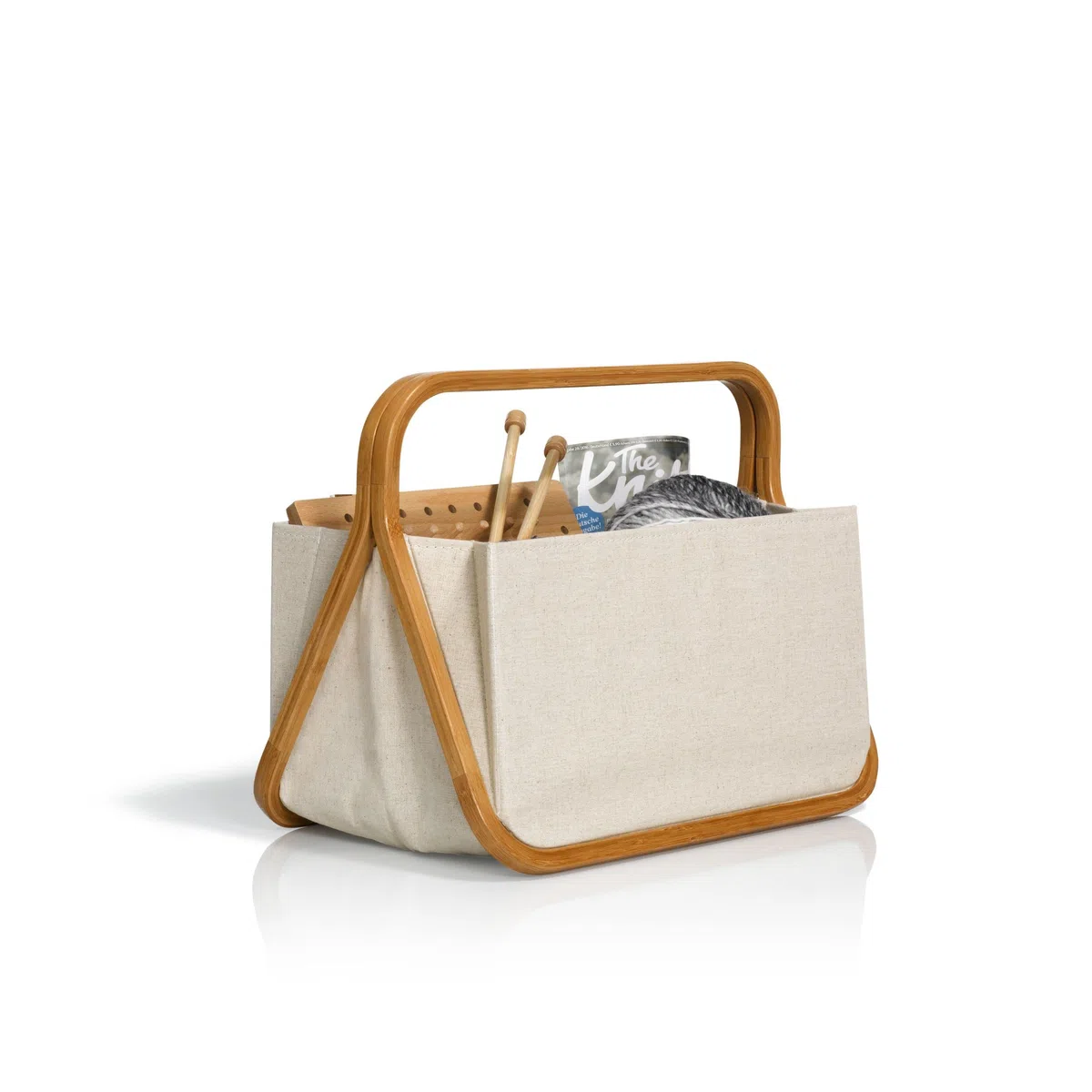 Prym 612563 Costurero Fold&Store Canvas&bambú Natur.