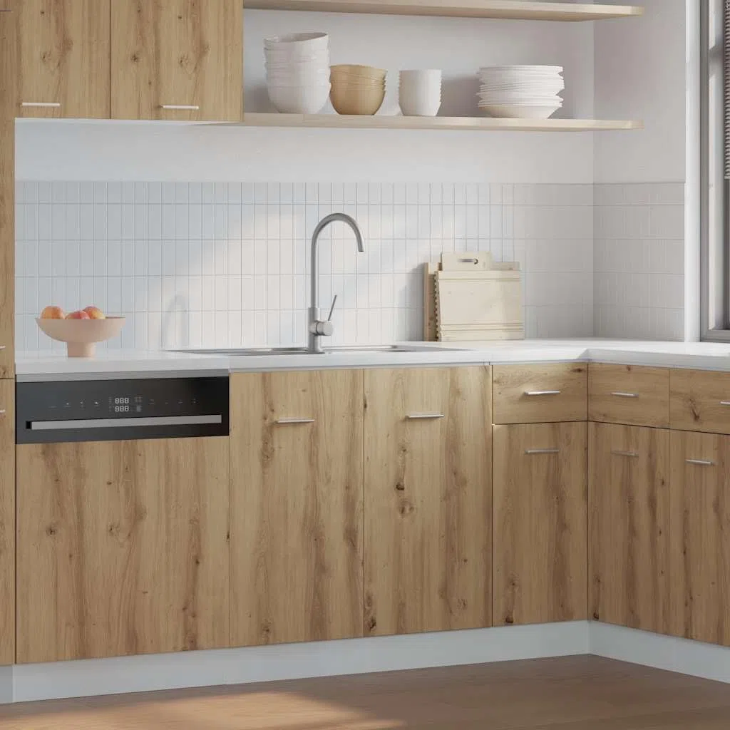 vidaXL Mueble bajo Fregadero Lyon Roble Artesanal 80x46x81,5 cm Madera de ingeniería