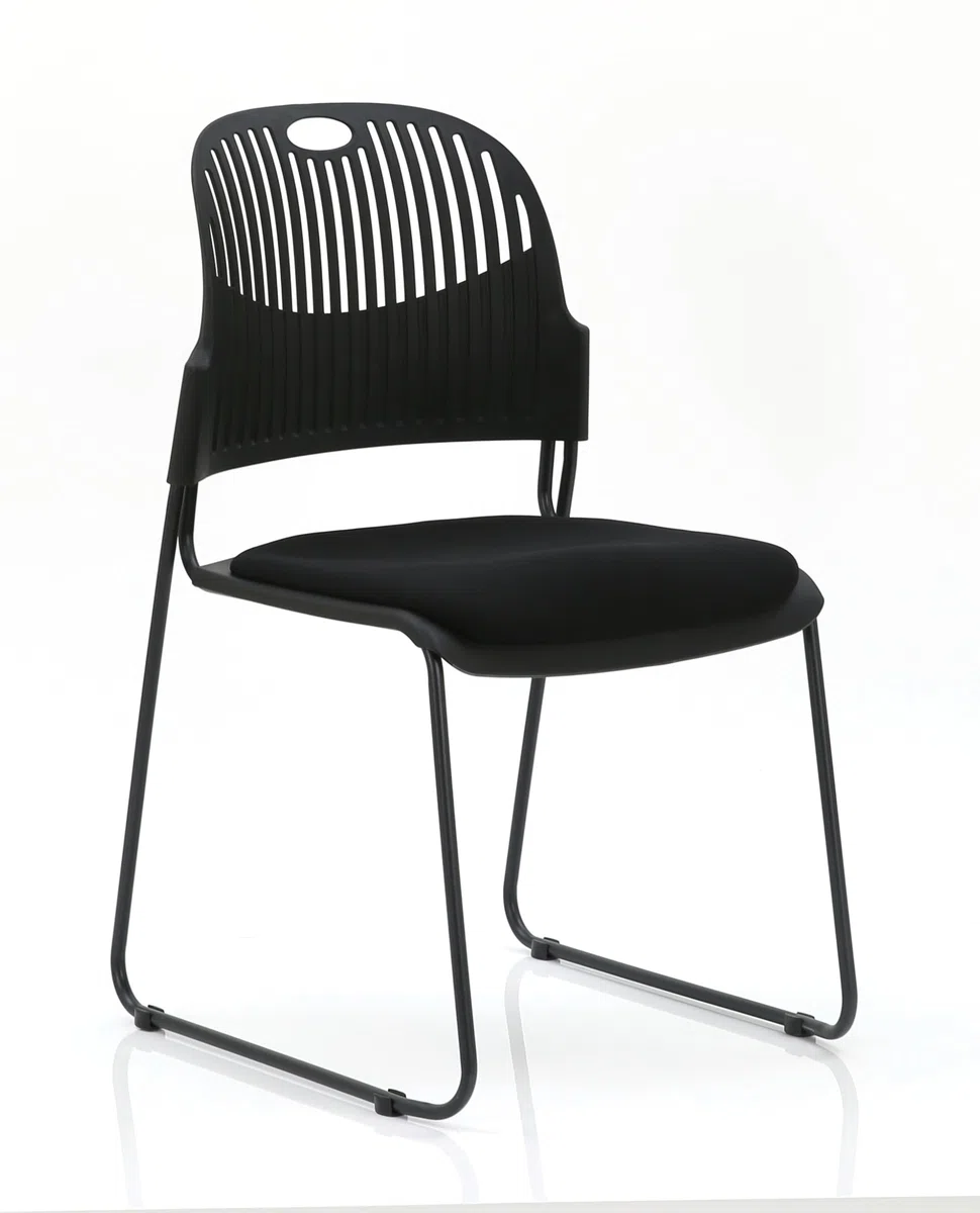 MUEBLIX.COM - Pack de 2 Sillas Confidente, Silla de Recepción, para Cocina u Oficina, Resistente y Duradera, Silla Ergonómica y Clásica, Color Negro