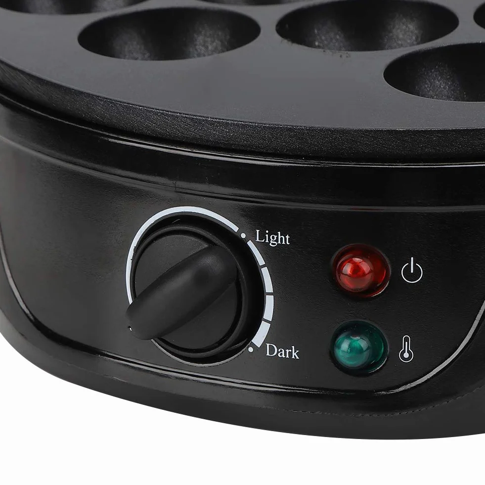 Zerodis Takoyaki Maker eléctrico, hogar Takoyaki Octopus Ball Sartén para Hornear Mini máquina de Desayuno portátil para Takoyaki Octopus Ball, Cake Pop, Ebelskiver, Aebleskiver(Enchufe de la UE)