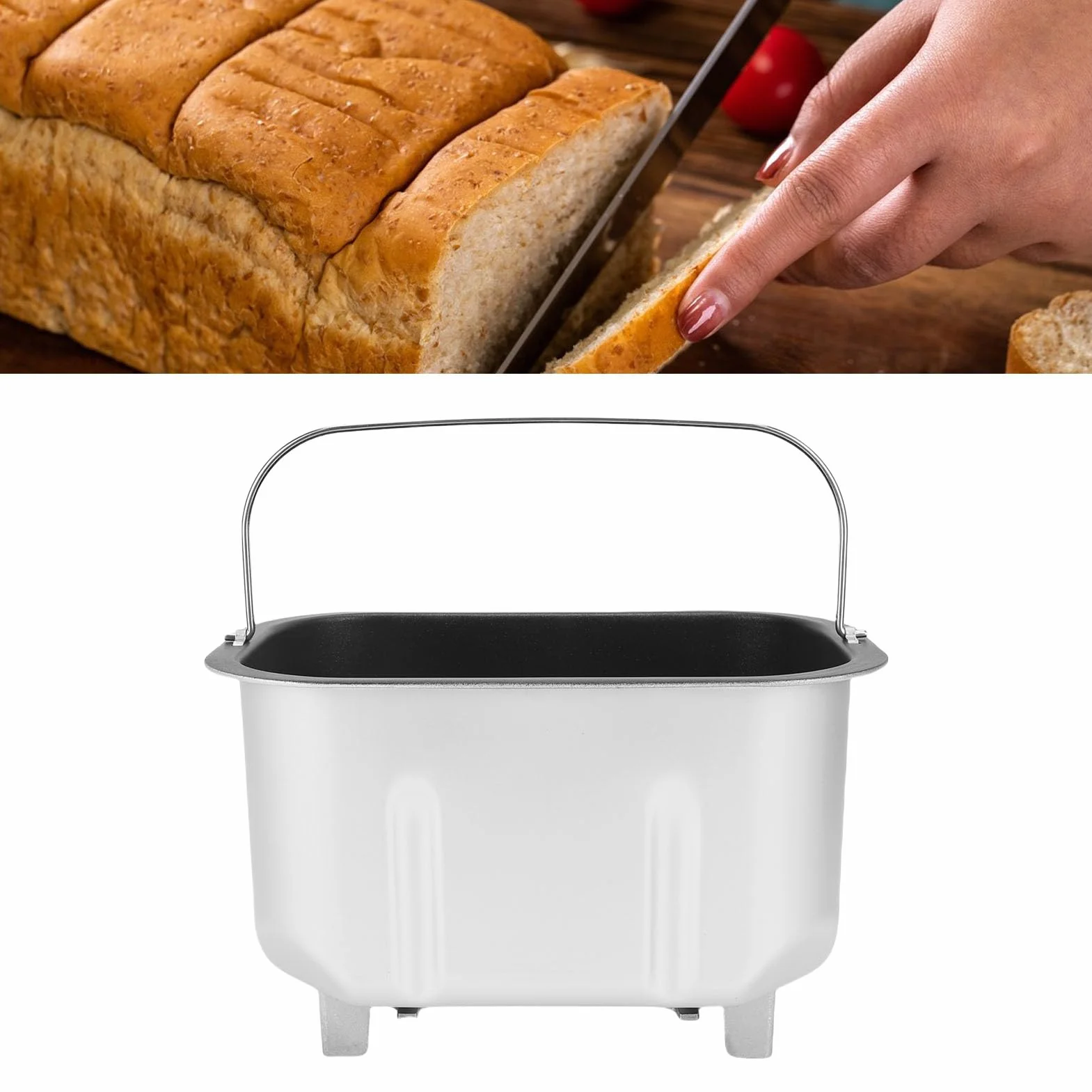 Generic Cubeta Doble para Máquina de Pan con Paletas Mezcladoras y Revestimiento Antiadherente Compatible con Diversas Panificadoras Domésticas Cocinas y Panaderías Comerciales