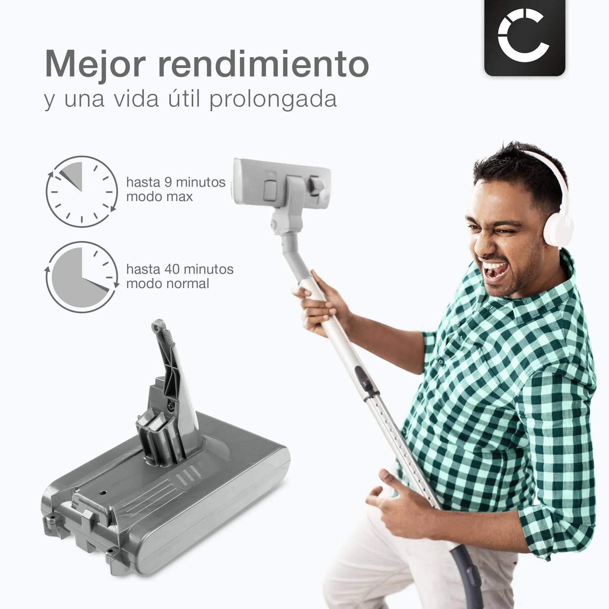 CELLONIC, Batería para Aspiradora Compatible con Dyson V8 Absolute, 215681, VE6 Type B (21.6V, 3000mAh) - Batería con Tornillos