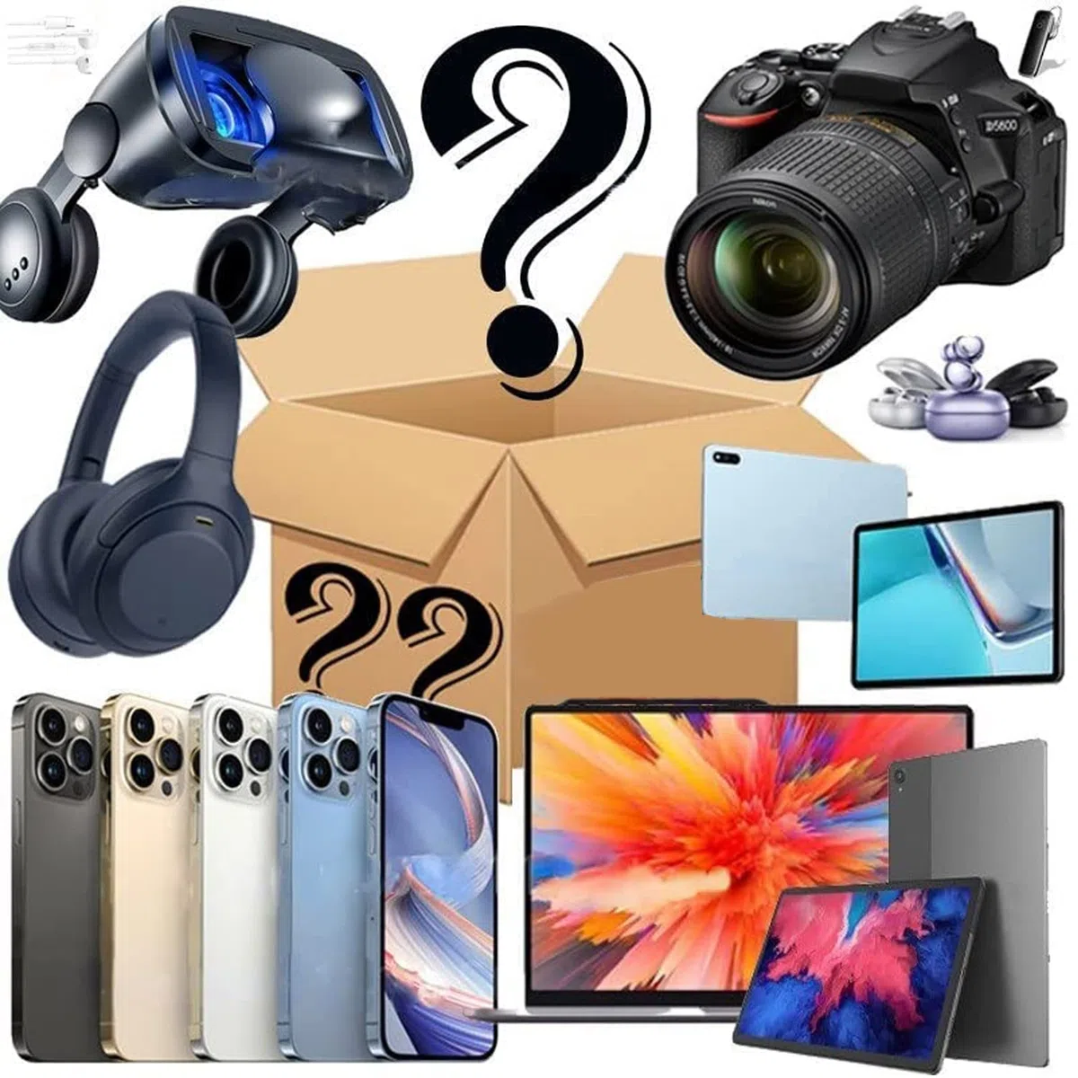 Mix De Electrónica,Cajas De Dispositivos Electrónicos De Almacén, Ratones, Gafas, Aspiradoras,Desk Lamp,Auriculares De Juego, Relojes Inteligentes,Ventilador Etc n65