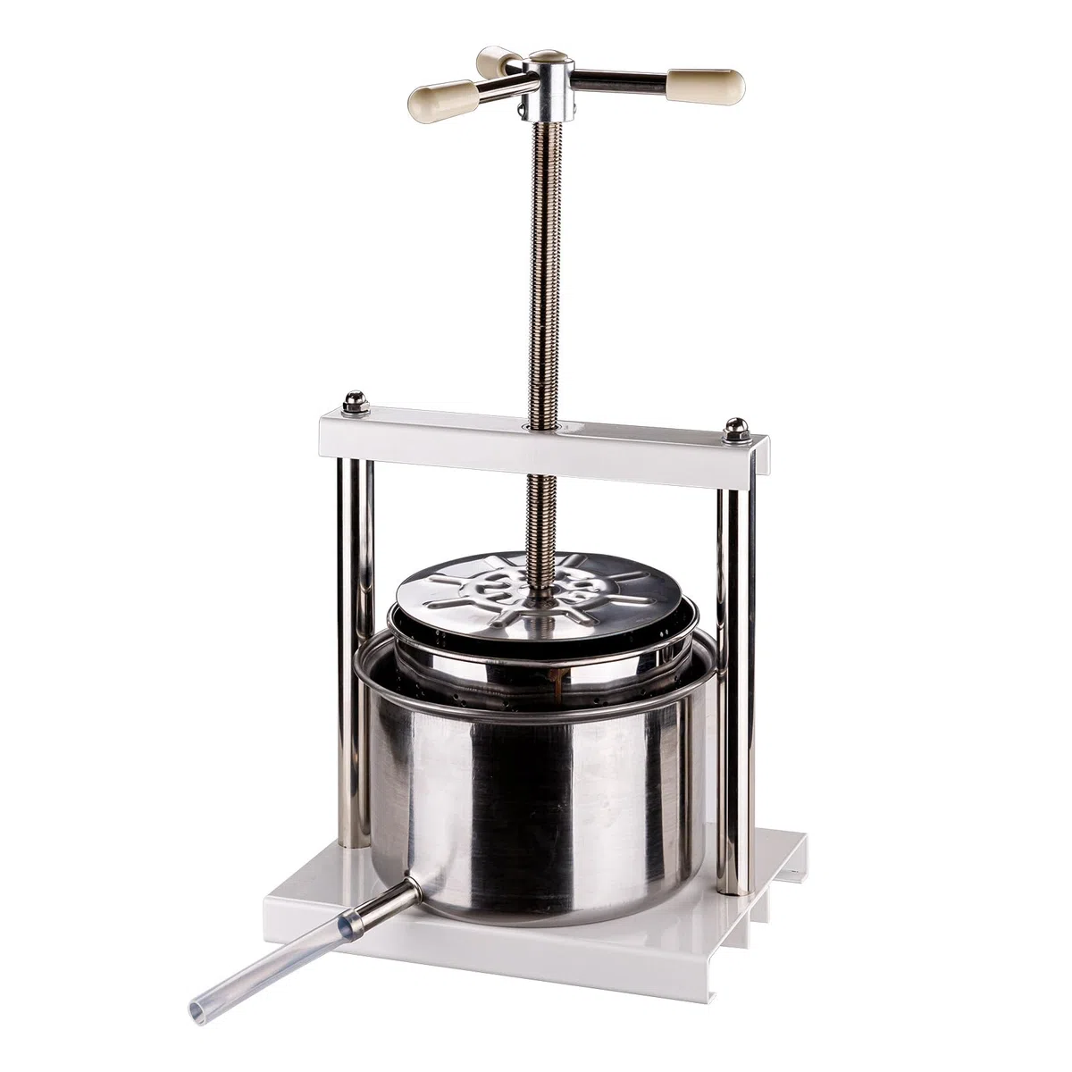 Prensa de frutas de acero inoxidable, exprimidor de bayas, exprimidor de vino, prensa de hierbas, 5 L