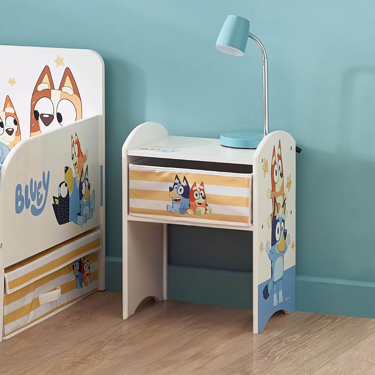BlueY Mesita de noche de madera