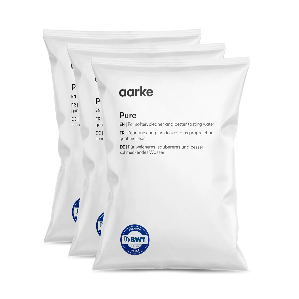 Aarke Pure Filter - Gránulos de repuesto para filtro – Reduce los metales pesados para agua limpia, ecológico, rendimiento de 8 semanas, compatible con jarras purificadoras (paquete de 3)