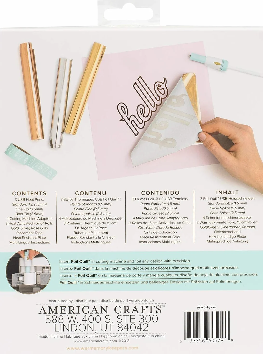 We R Memory Keepers Kit de Inicio Foil Quill, El Set Incluye más de 12 Artículos, CREA Diseños Brillantes para la Fabricación de Tarjetas, Scrapbooking, Journaling y más, Multicolor, tamaño único