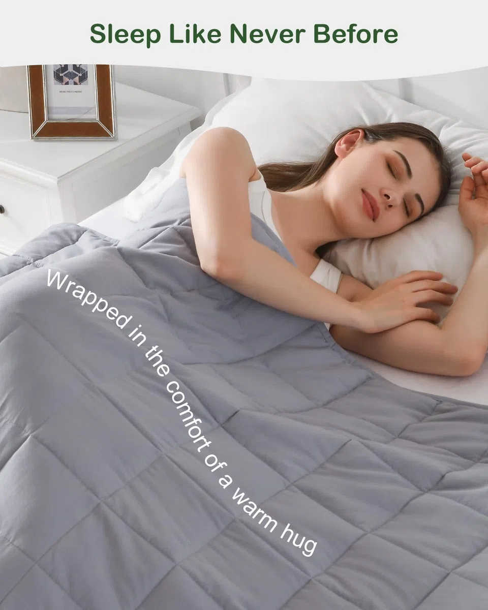 Sivio Manta con peso de 9 kg, manta suave con peso para adultos, manta de microfibra pesada transpirable con cuentas de vidrio para sofá cama para todas las estaciones, 150 x 200 cm, gris