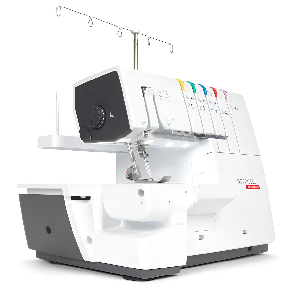 Bernette B68 overlock y punto de cobertura enhebrado automático