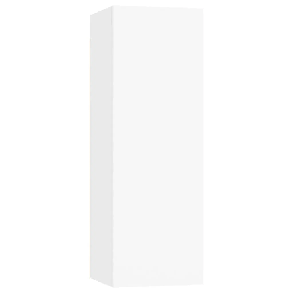 vidaXL Mueble para TV Colgante Soporte Armario Aparador Estante Salón Sala de Estar Decoración Entretenimiento de Contrachapada Blanco 30,5x30x90 cm