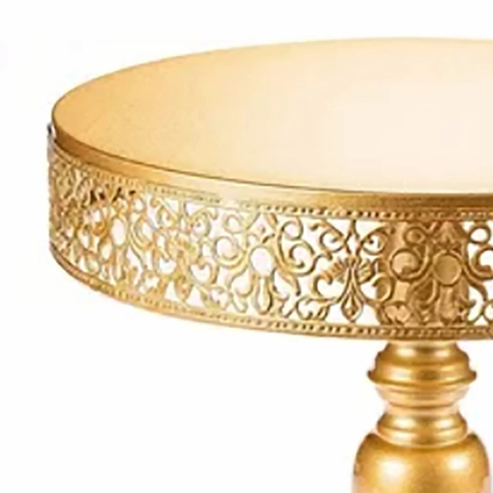 Soporte para Tartas Dorado, Juego de 3 Soportes para Tartas de Metal, Soportes para Postres, Soportes para Magdalenas, Soporte Redondo para Magdalenas para Tartas de Navidad,