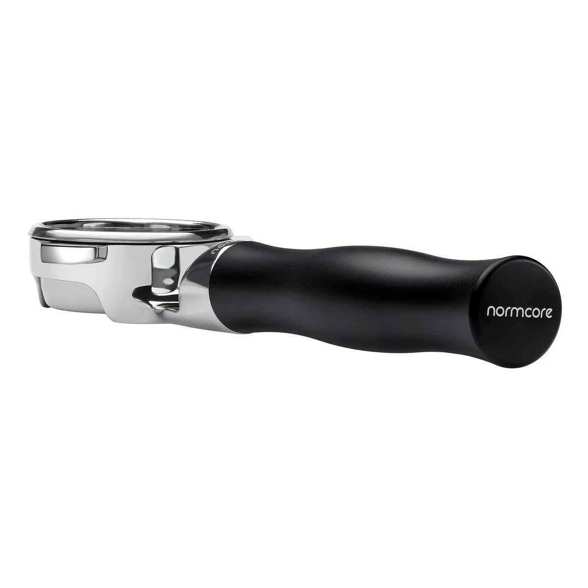 Normcore Portafiltro Silm sin fondo de 54 mm, portafiltro desnudo con mango de aluminio anodizado negro, se adapta a máquinas Breville Sage de 54 mm, cesta de precisión de doble disparo de 18 g