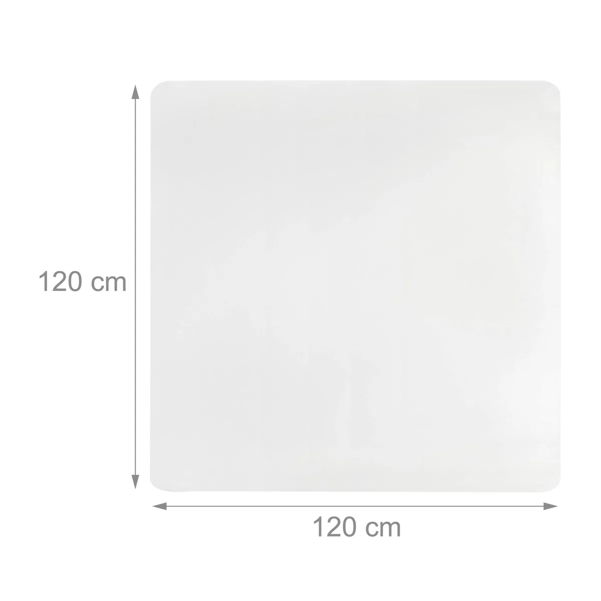 Relaxdays Protector Suelo, Alfombra Silla Oficina, Tapete Antideslizante para Parquet, PVC, 120 x 120 cm, Transparente