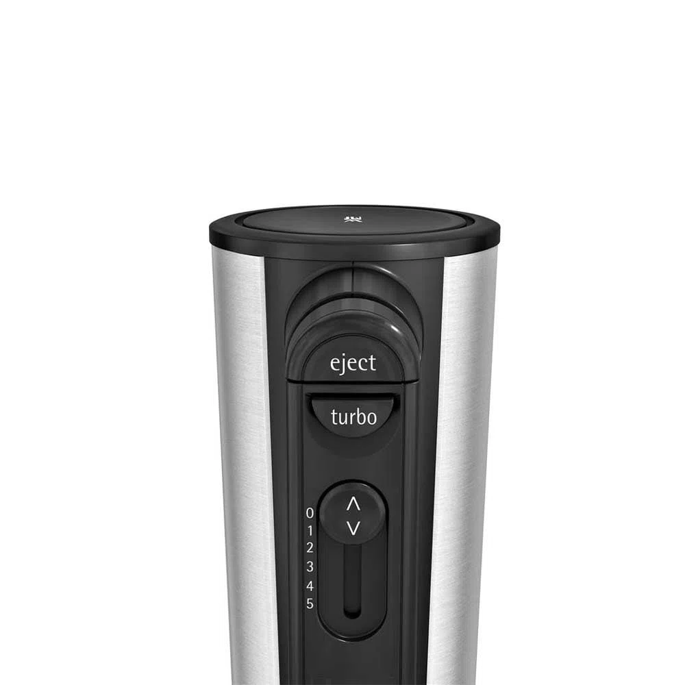 WMF Kult X - Batidora de varillas amasadora, 400 W, 5 velocidades, Función Turbo, Varillas Batidoras, Varillas Amasadoras, Negro