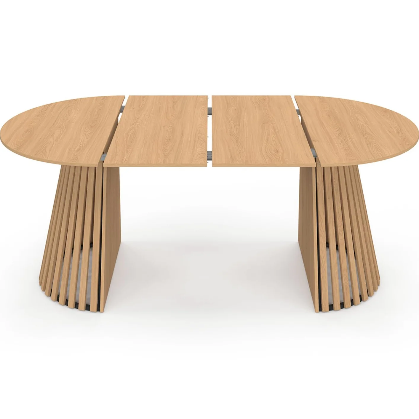 IDMarket – Mesa de comedor extensible redonda Carmen 4-10 personas pie madera 110-200 cm