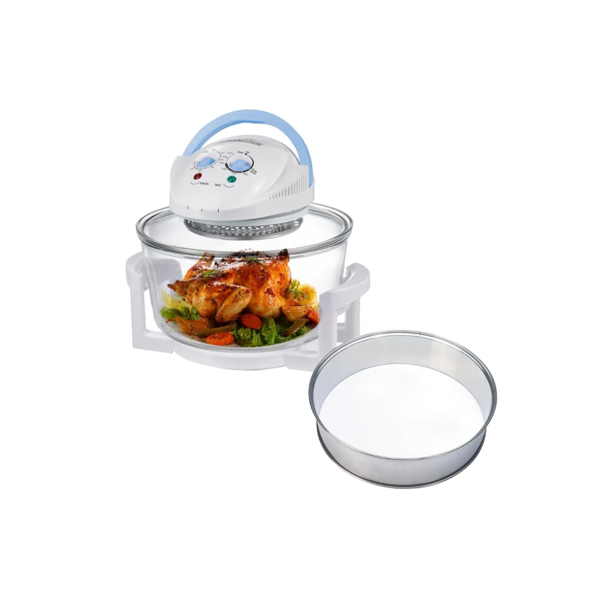 Horno de Convección Halógeno 1400 W 18 Litros con Aro extensor y accesorios Multifunción