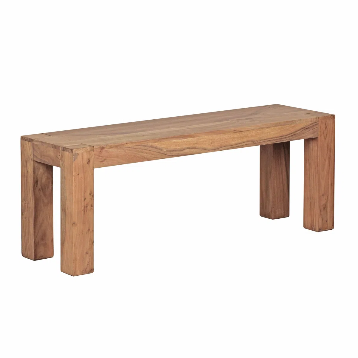 FineBuy - Banco de madera maciza de acacia, producto natural, estilo rústico, tamaño a elegir