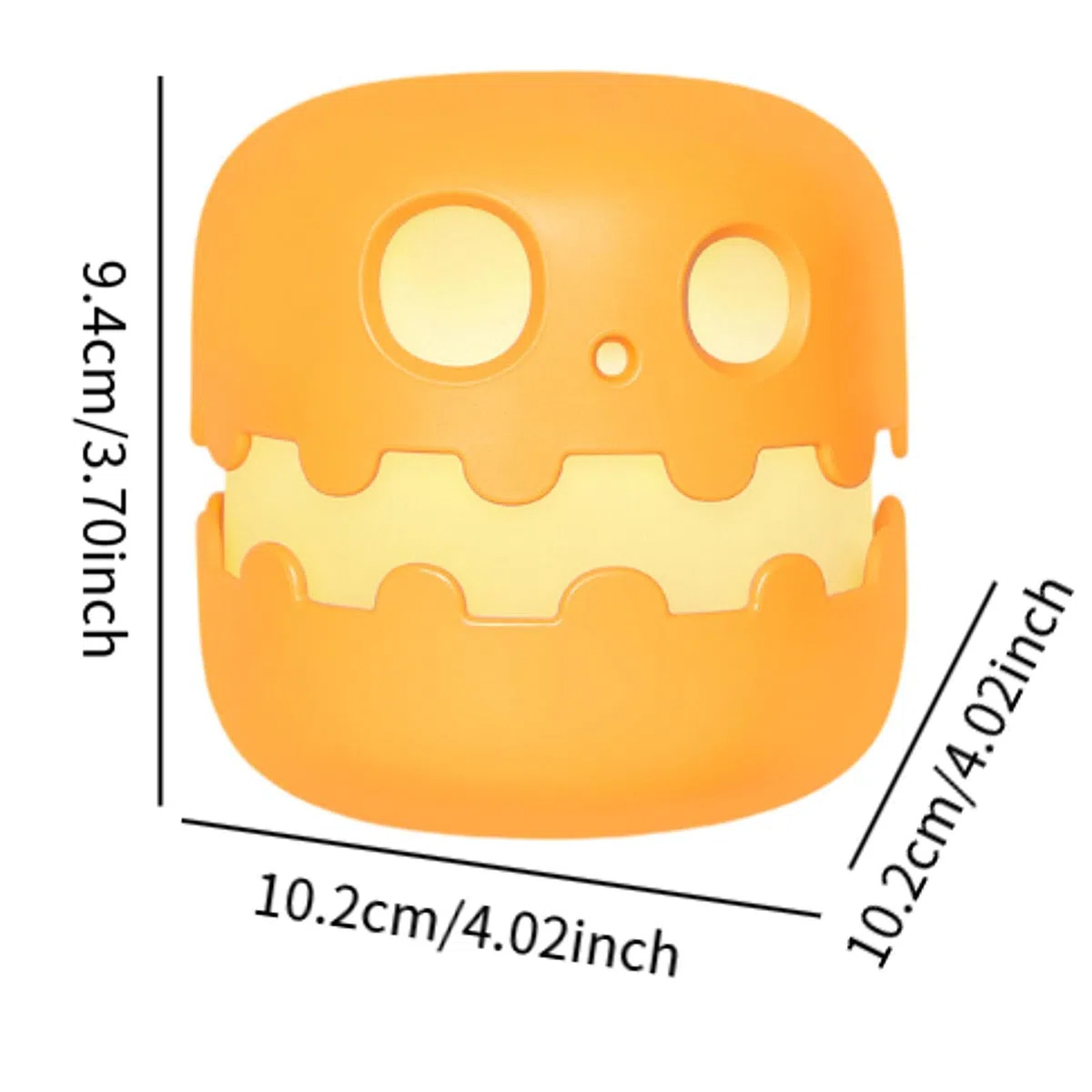 MagiDeal Luz de Noche de Calabaza, Luces de Halloween, Linterna de Calabaza Recargable, Luces de Hadas, Mini Linterna de Calabaza para Vacaciones al Aire Libre, Style B