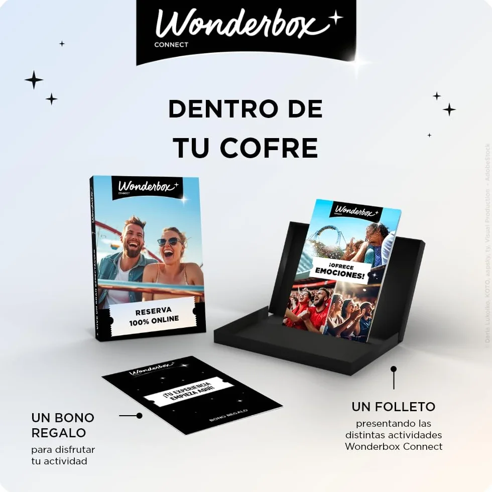 WONDERBOX Connect - Caja Regalo - Atlético de Madrid - 2 entradas para Territorio Atleti - Visita al Museo + Tour del Estadio - Válido Durante 27 Meses
