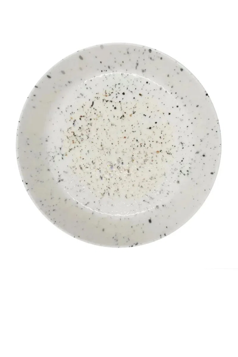 Elegante juego de cena de 18 piezas, 100% porcelana, color blanco. Incluye 6 platos de servicio (26 cm), 6 cuencos (14 cm), 6 platos (20 cm), apto para lavavajillas y microondas