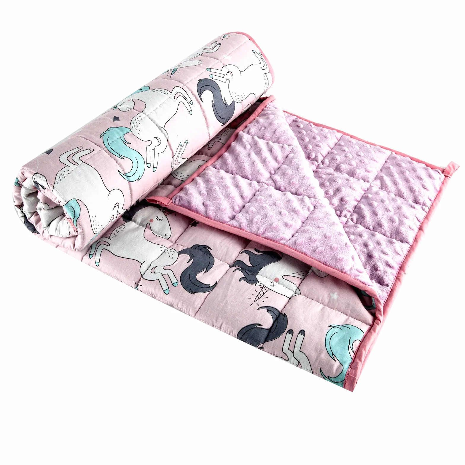 Sleepymoon Manta pesada para aliviar el estrés y la ansiedad, manta pesada (rosa, 100 x 150 cm, 4 kg)