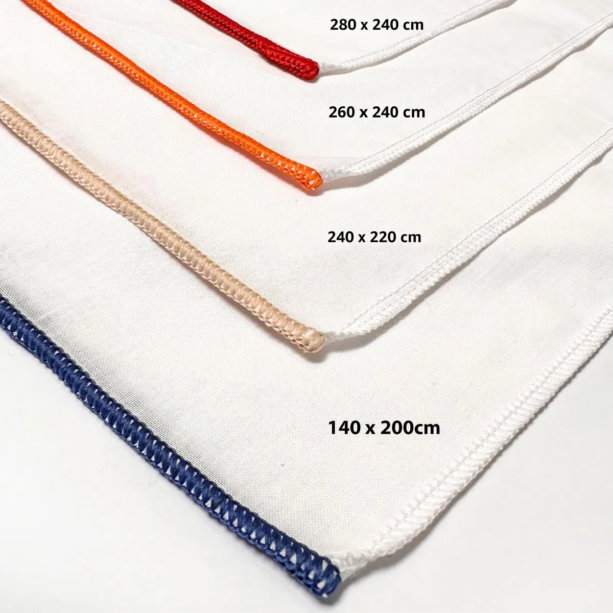 Soleil d'ocre, Funda para edredón en polialgodón 280 x 240 cm Percale Blanco, Ideal para Alquiler vacacional y hostelería