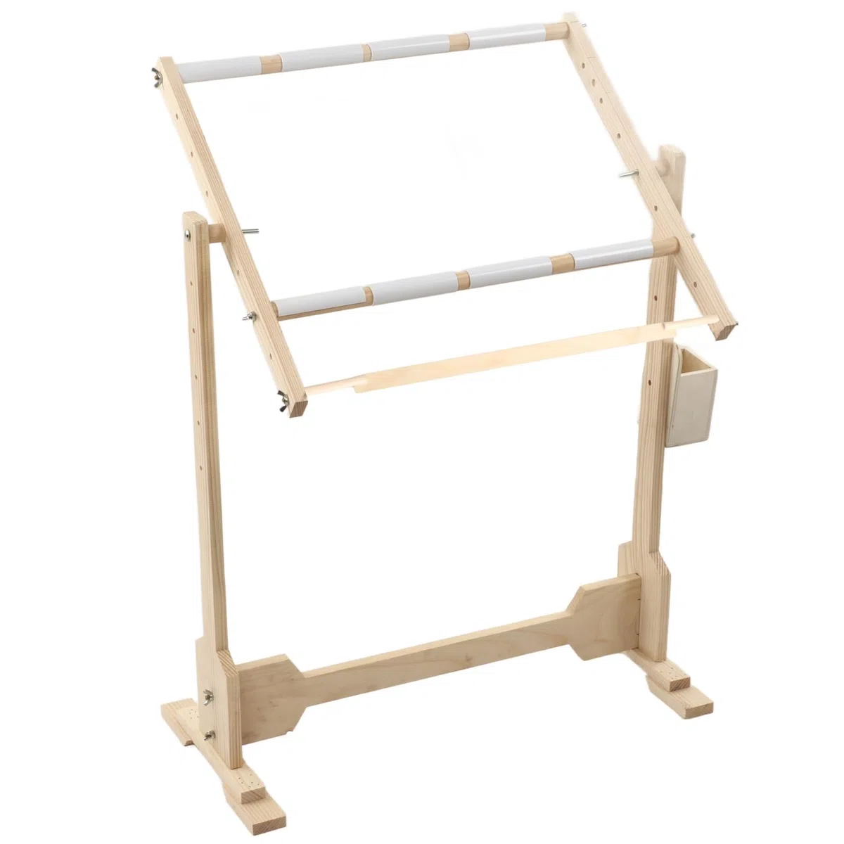 Bastidor de Piso para Bordado Marco de Punto de Cruz de Madera de Pino Soporte Grande con Base Estable para Manualidades Artísticas Tapiz Bordado a Mano