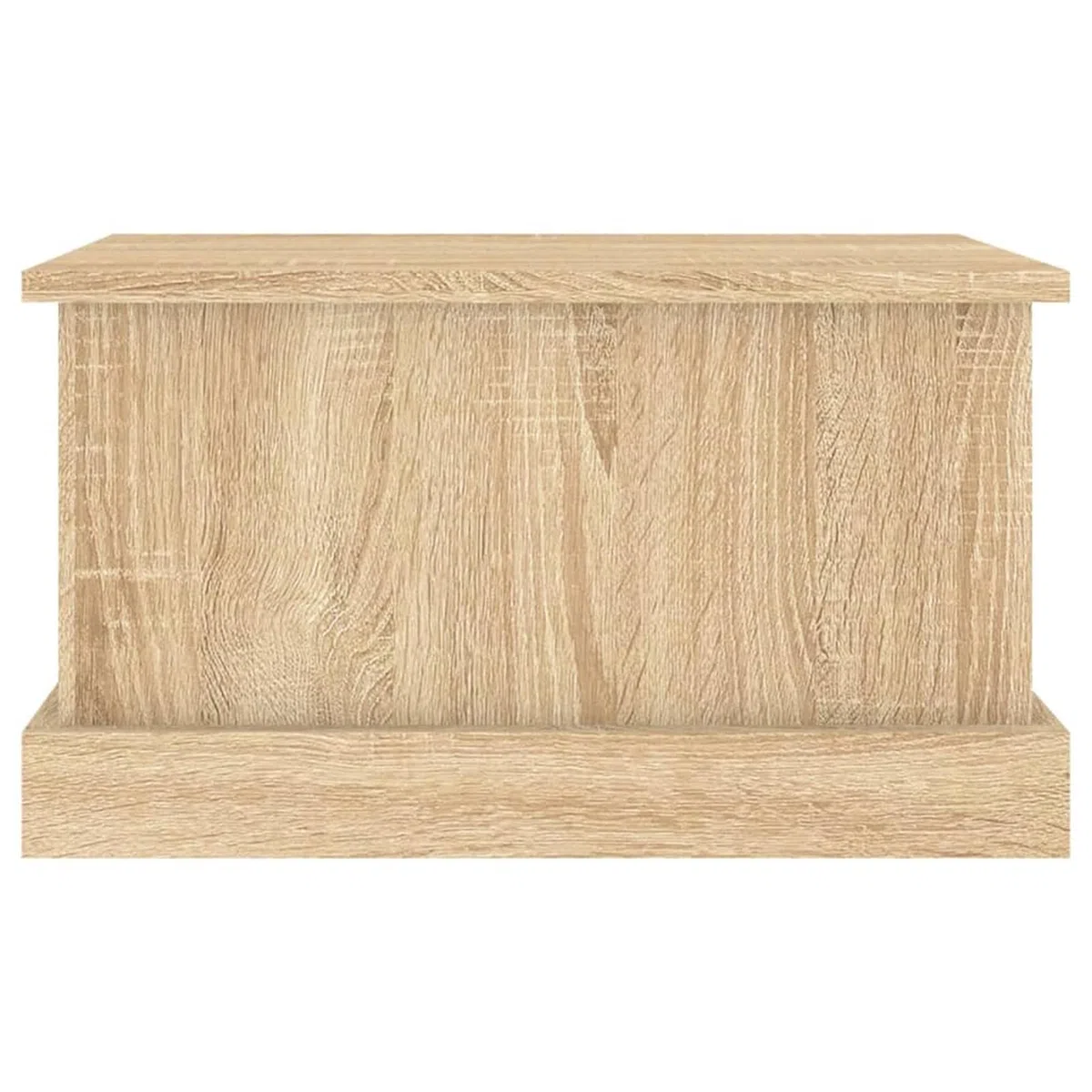 IKAYAA Baúl de Almacenamiento de Madera Baul Almacenaje Interior Baul Juguetes Infantil Taburete para Almacenaje con Tapa para Dormitorio Salón 50 x 30 x 28 cm Roble Sonoma