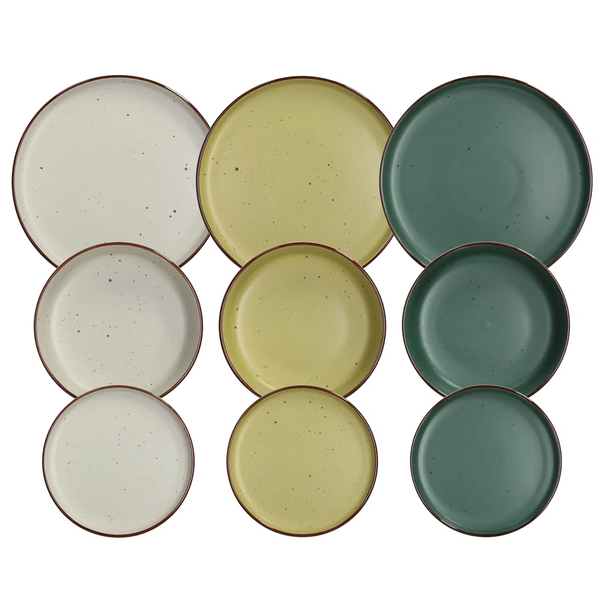 Tognana Ardenne, servicio de platos de 18 piezas para 6 personas, porcelana, multicolor.