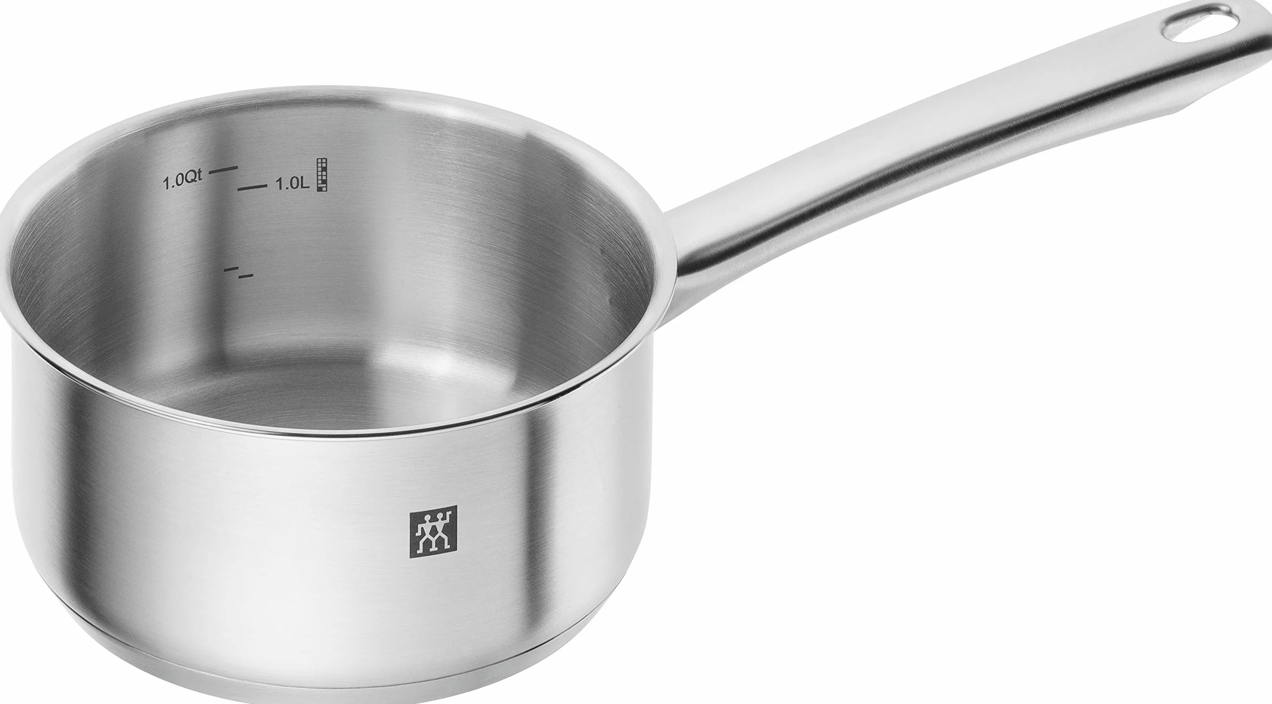 ZWILLING Flow batería de cocina, 5 piezas con tapa de vidrio, apta para inducción, sin revestimiento, acero inoxidable, plata
