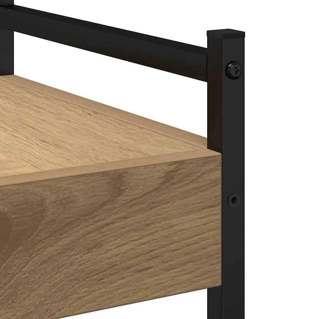 vidaXL Carro de Cocina Roble Artesanal 50 x 30 x 70 cm, Carro de Cocina Moderno, Carrito Rectangular móvil, Durable Madera, Almacenamiento rodante para Interiores