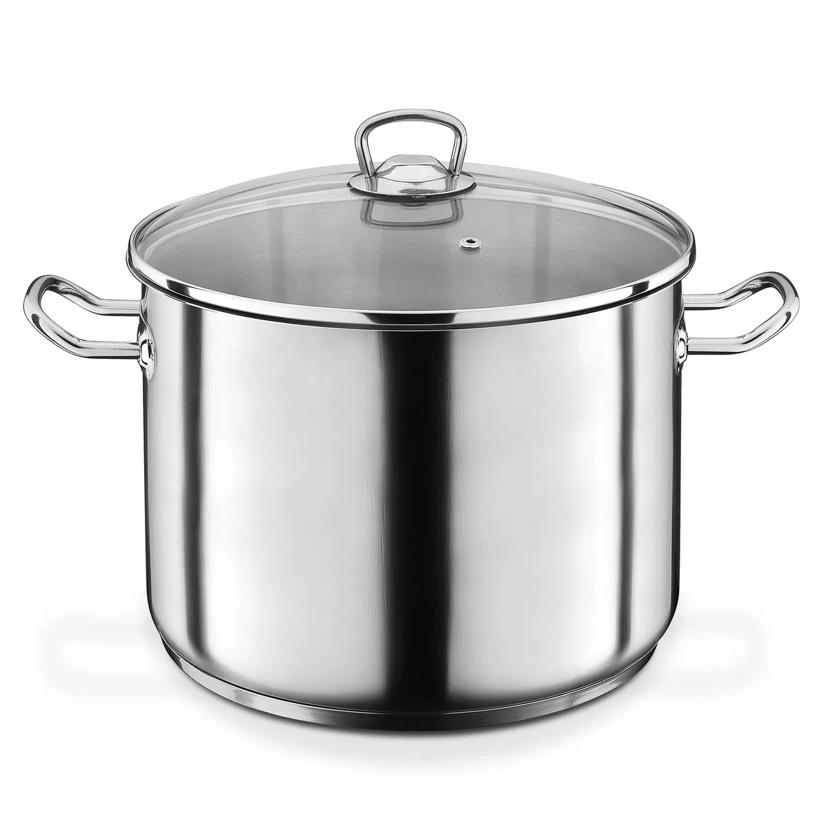GSW 643450 - Olla grande profesional con tapa de cristal 28 x 19 cm / aprox. 12,0 L, de acero inoxidable, plateada, 42 x 29,5 x 20,5 cm, 2 unidades