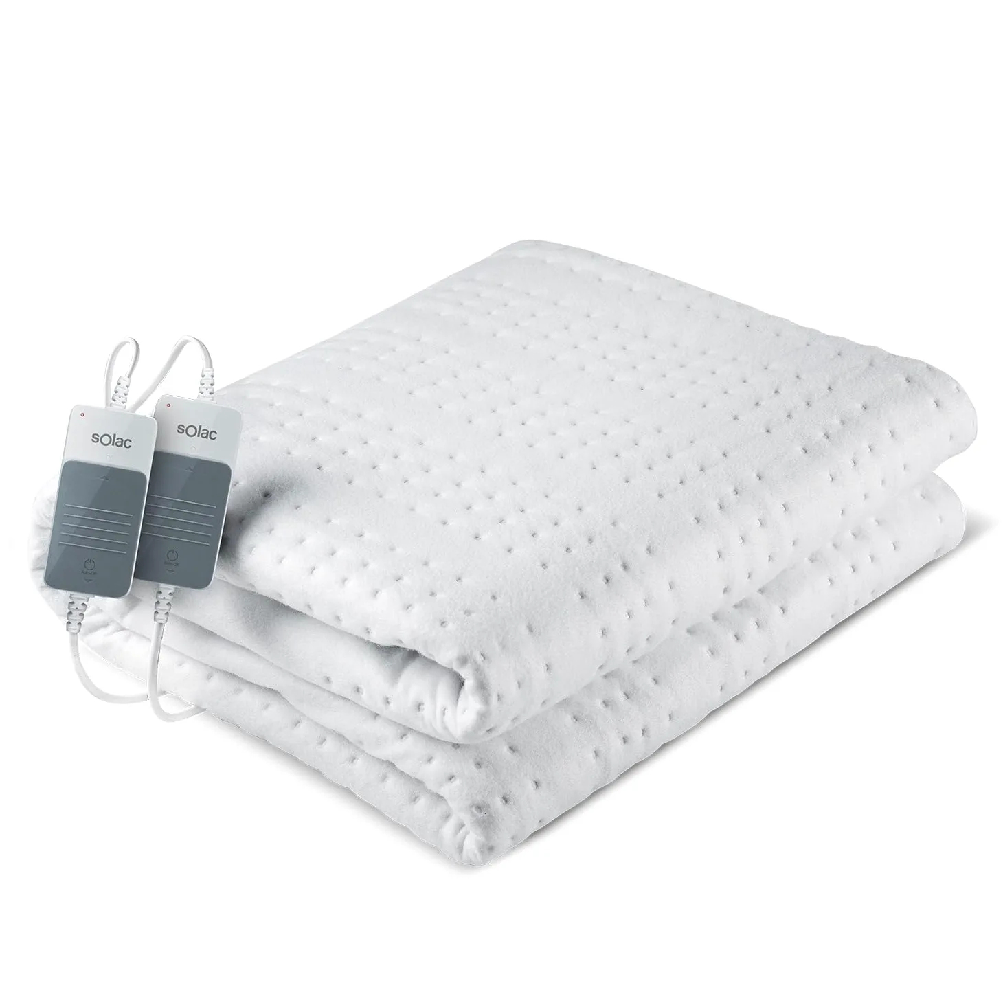 Solac - Calientacamas Norway + 150x140cm | 60W | Tecnología Sensfort | Sistema de protección | 3 Temperaturas | Auto Apagado | Extra Suave | con Mando electrónico | Lavable a máquina hasta 30ºC