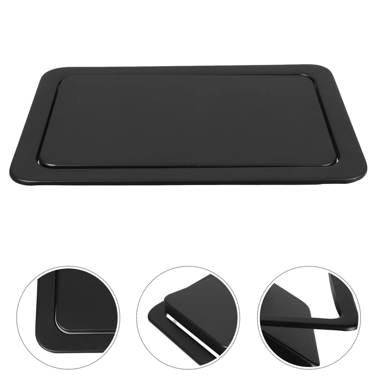 POPETPOP Tapa De Basura Empotrada De Acero Inoxidable Para Cubo De Basura Cocina Y Lavabo Tapa De Cubo Con Diseño De Flip Fácil Instalación 10.78X7.48X1.29 Pulgadas