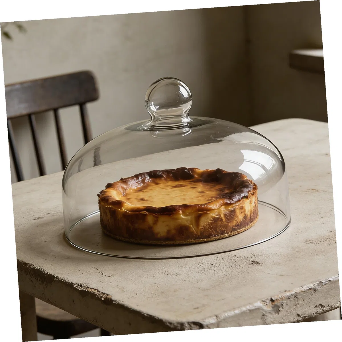 Cubierta de cristal para tartas de 30 cm, de grado alimenticio con tapa para protección de alimentos en casa