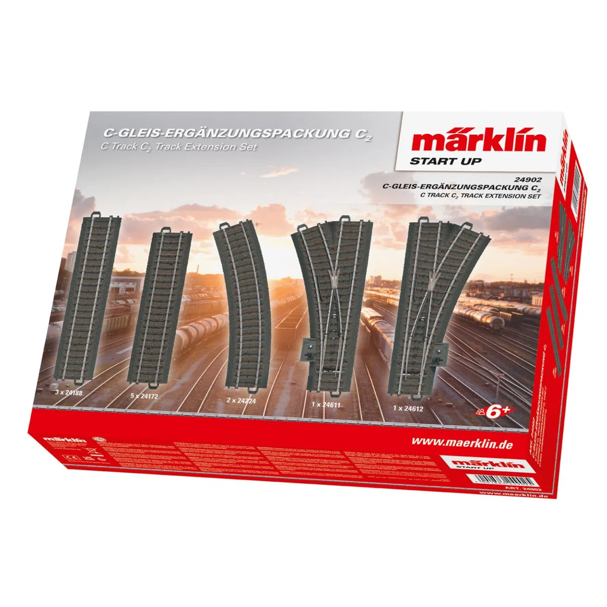 Märklin 24902 - Juego de raíles para vía de tren , Modelos/colores Surtidos, 1 Unidad