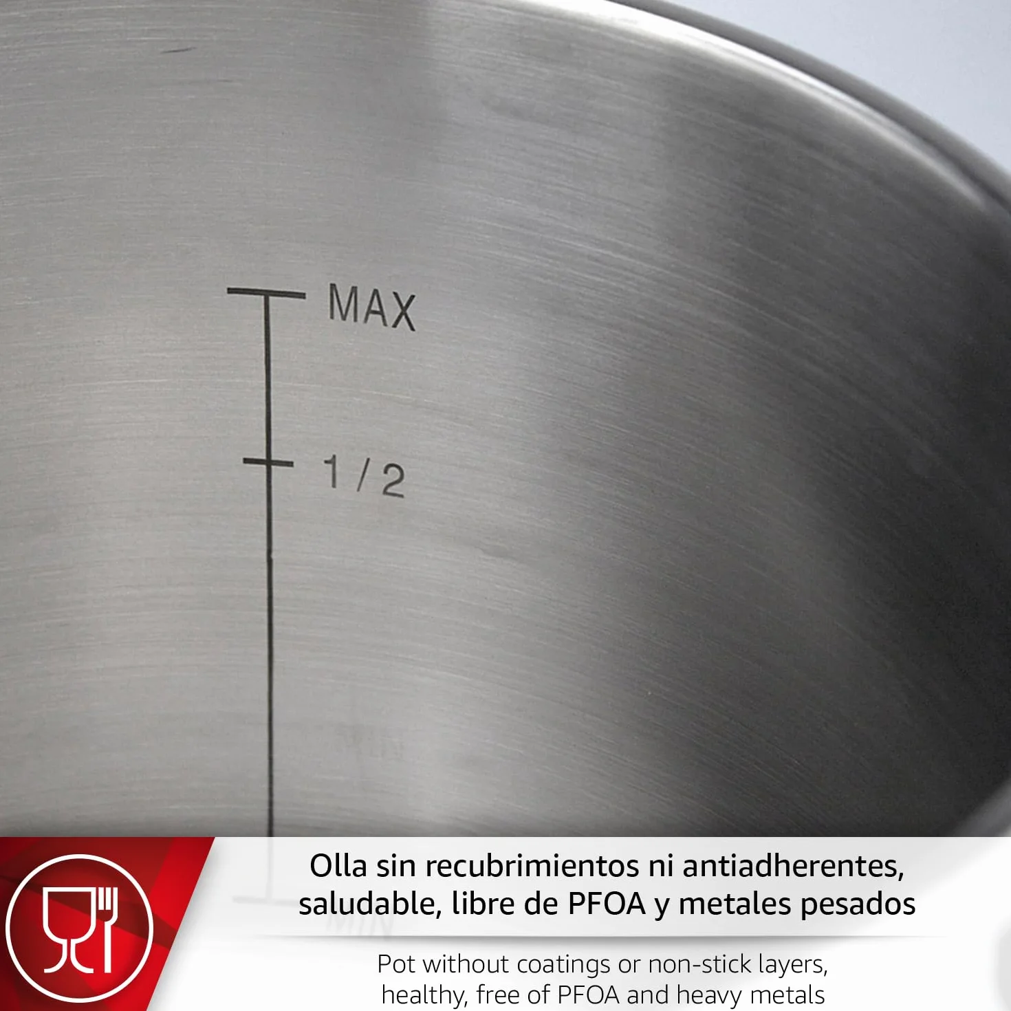 Magefesa DYNAMIC - Olla Express Rápida 6L, Acero Inoxidable 18/10, 5 Sistemas de Seguridad, Fácil Uso, Apto para Todo tipo de cocinas, Inducción