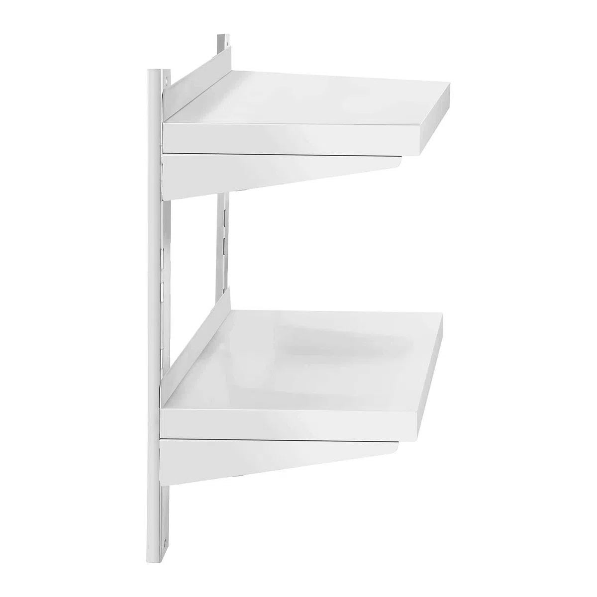 Royal Catering Estante De Pared Metálico Estantería para Cocina RCWR-600.4 (Capacidad: 40 kg, Acero Inoxidable, 2 Baldas, 30 x 60 cm)