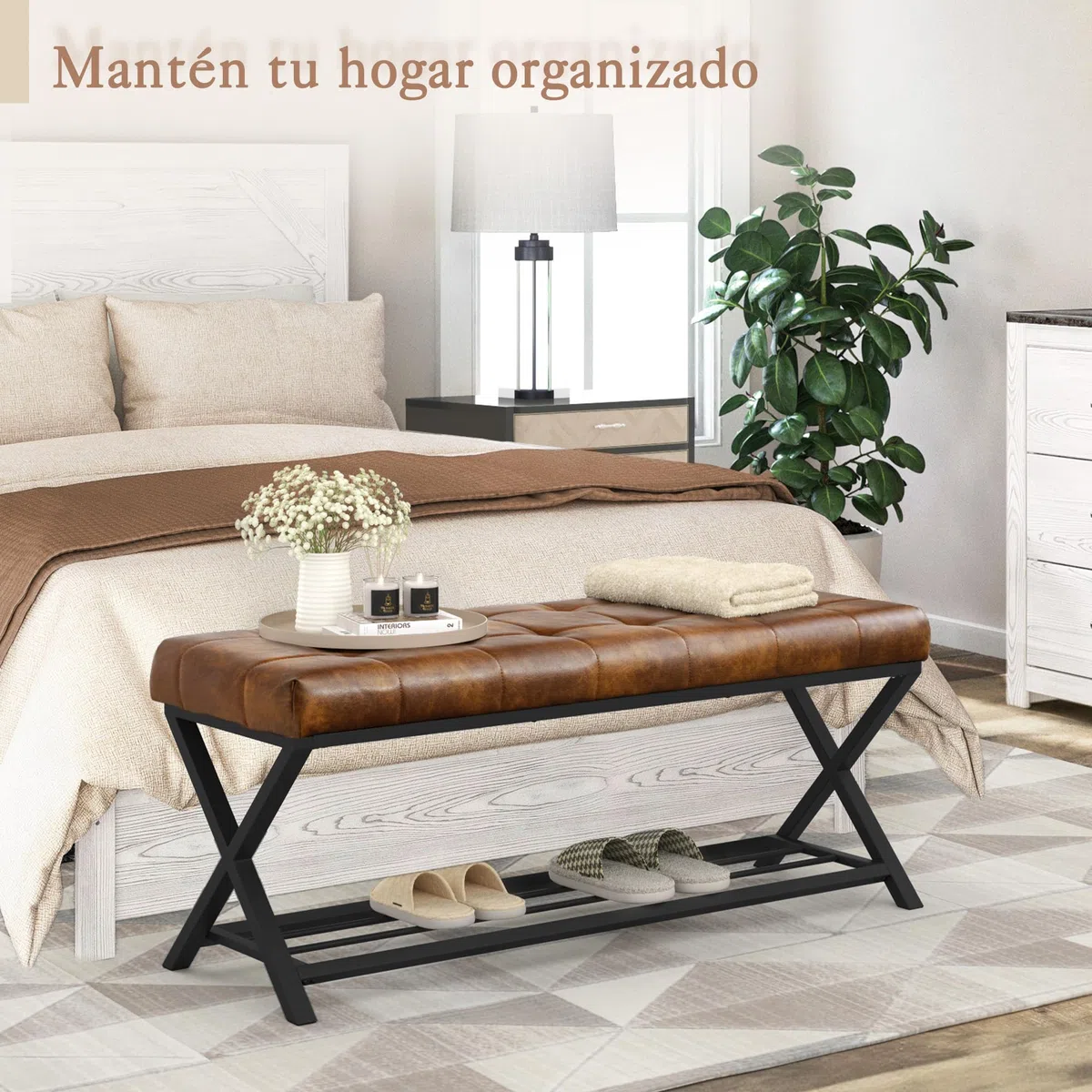 LUE BONA Banco Zapatero,Mueble Zapatero Banco De Zapatos con Asiento,Almacenamiento Zapatos for Banco Zapatero para Ahorrar Espacio para Sala de Estar, Dormitorio, Entrada,113 x 38 x 46 cm,Marrón