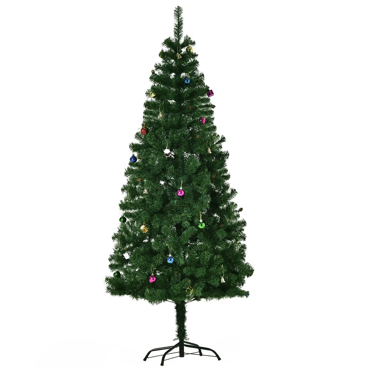 Árbol de Navidad + Decoracion INCLUIDA Pino Abeto 180x106 cm 624 Ramas PVC Verde